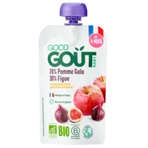 Retrouvez Good Goût Gourde de fruits pomme figue 120g - dès 4 mois aux meilleurs prix sur Bebemaman.ma . Livraison à domicile partout au Maroc.
