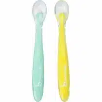 Retrouvez Badabulle Lot de 2 cuillères en silicone 1er âge au meilleur prix sur Bebemaman.ma . Livraison à domicile partout au Maroc.