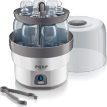 Retrouvez Reer Stérilisateur Biberon à vapeur VapoMax gris/blanc au meilleur prix sur Bebemaman.ma . Livraison à domicile partout au Maroc.