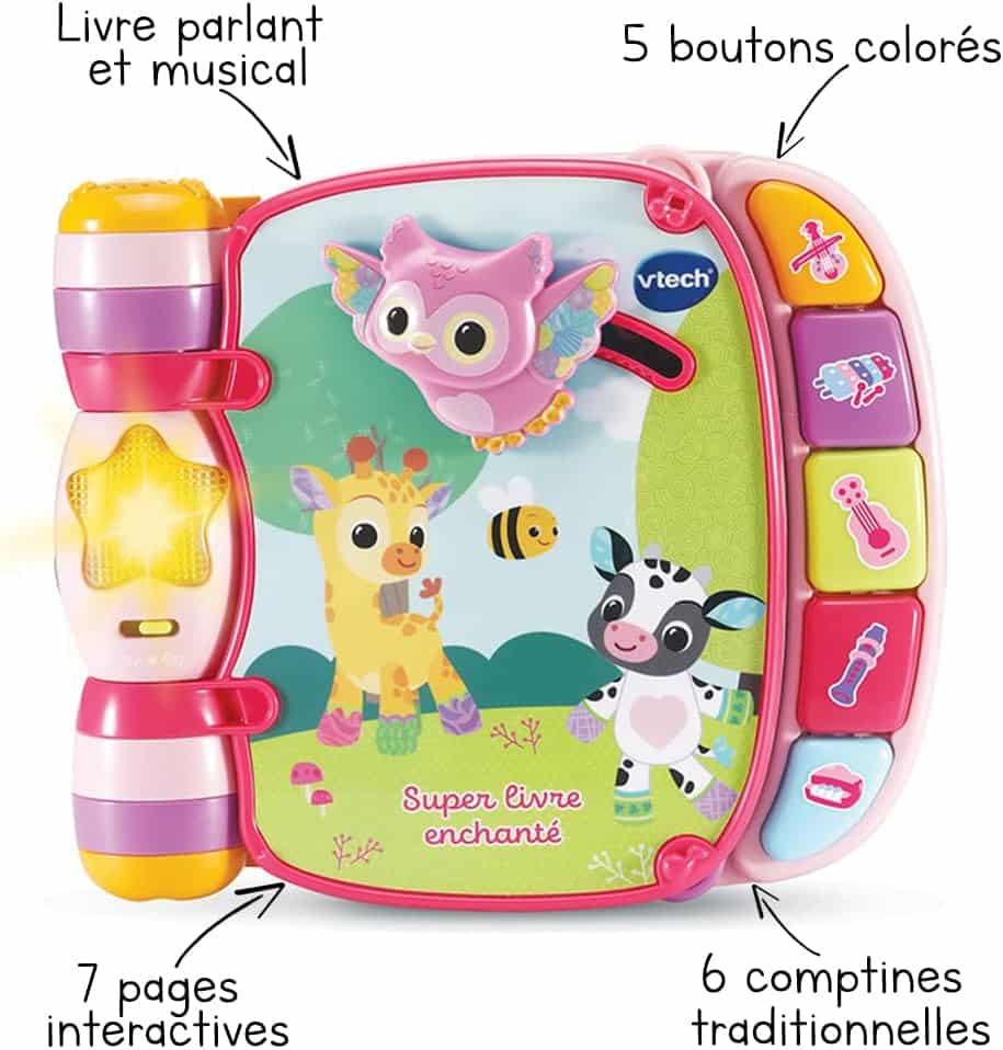 Bebemaman Vtech Livre interactif Do-Ré-Mi Rose 1