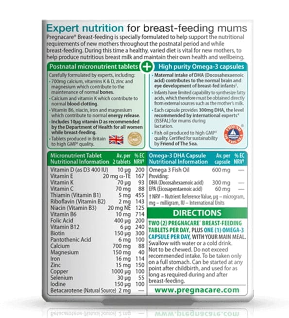 bebemaman.ma Vitabiotics Pregnacare allaitement 84 comprimés 2