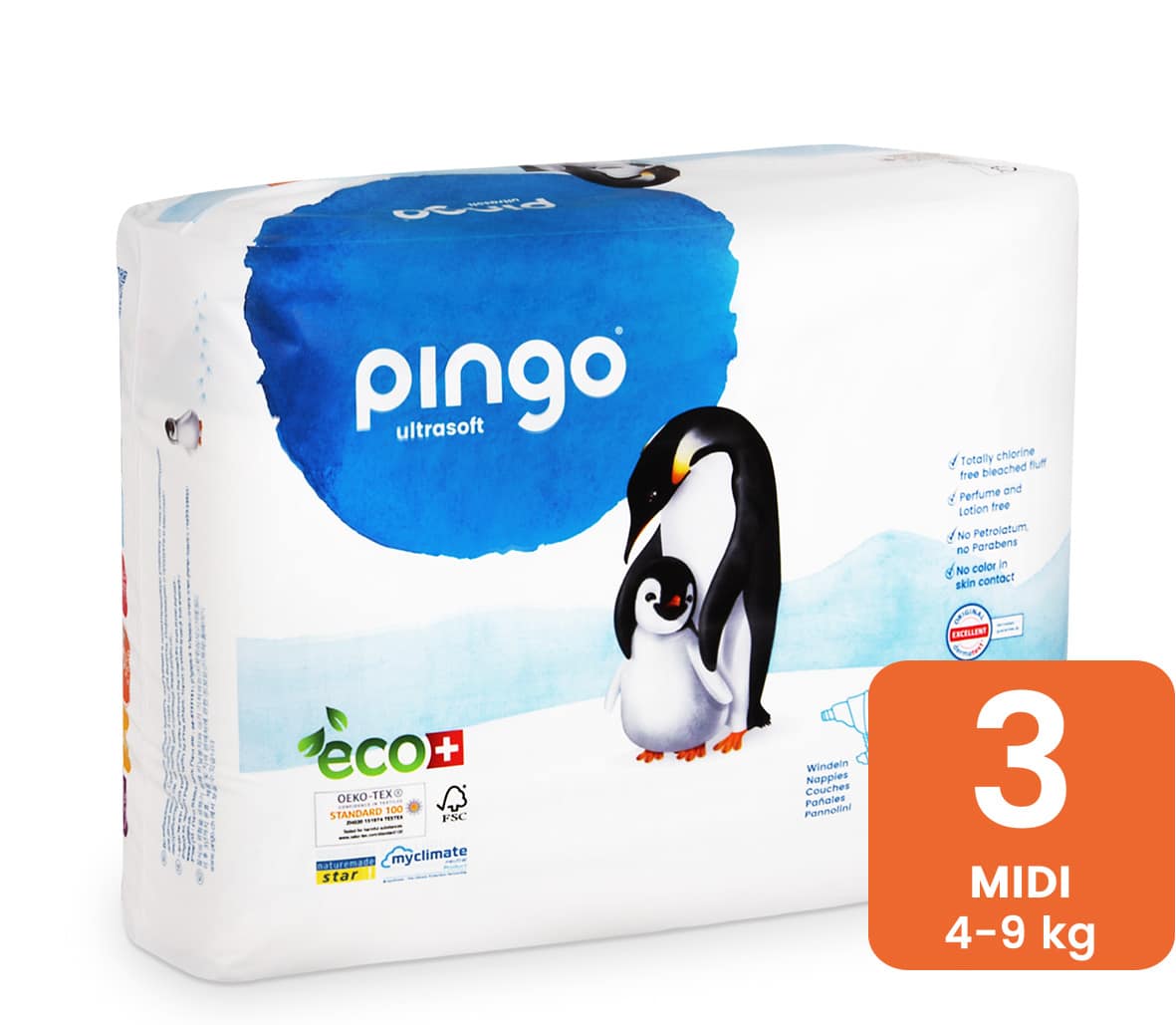 Pingo – Couches Écologiques Taille 3 (4-9kg) 44unités