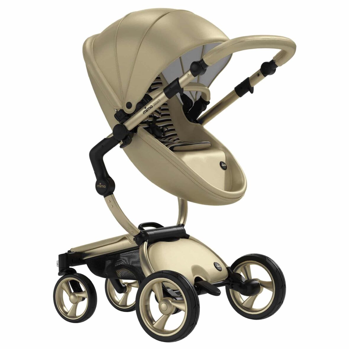 Bebemaman-Mima-Xari-Single-Pushchair—Champagne-with-Champagne-Chassis4