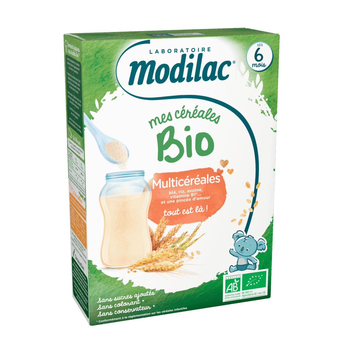 Modilac Céréales Bio Multicéréales 6m+