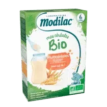 Modilac Céréales Bio Multicéréales 6m+ prix Maroc | Bebemaman.ma