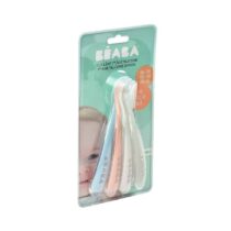 Beaba Lot de 4 Cuillères silicone 1er âge multicolore eucalyptus prix Maroc | Bebemaman.ma
