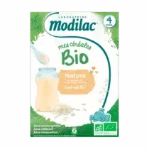 Modilac Céréales Bio Nature 4m+ prix Maroc | Bebemaman.ma