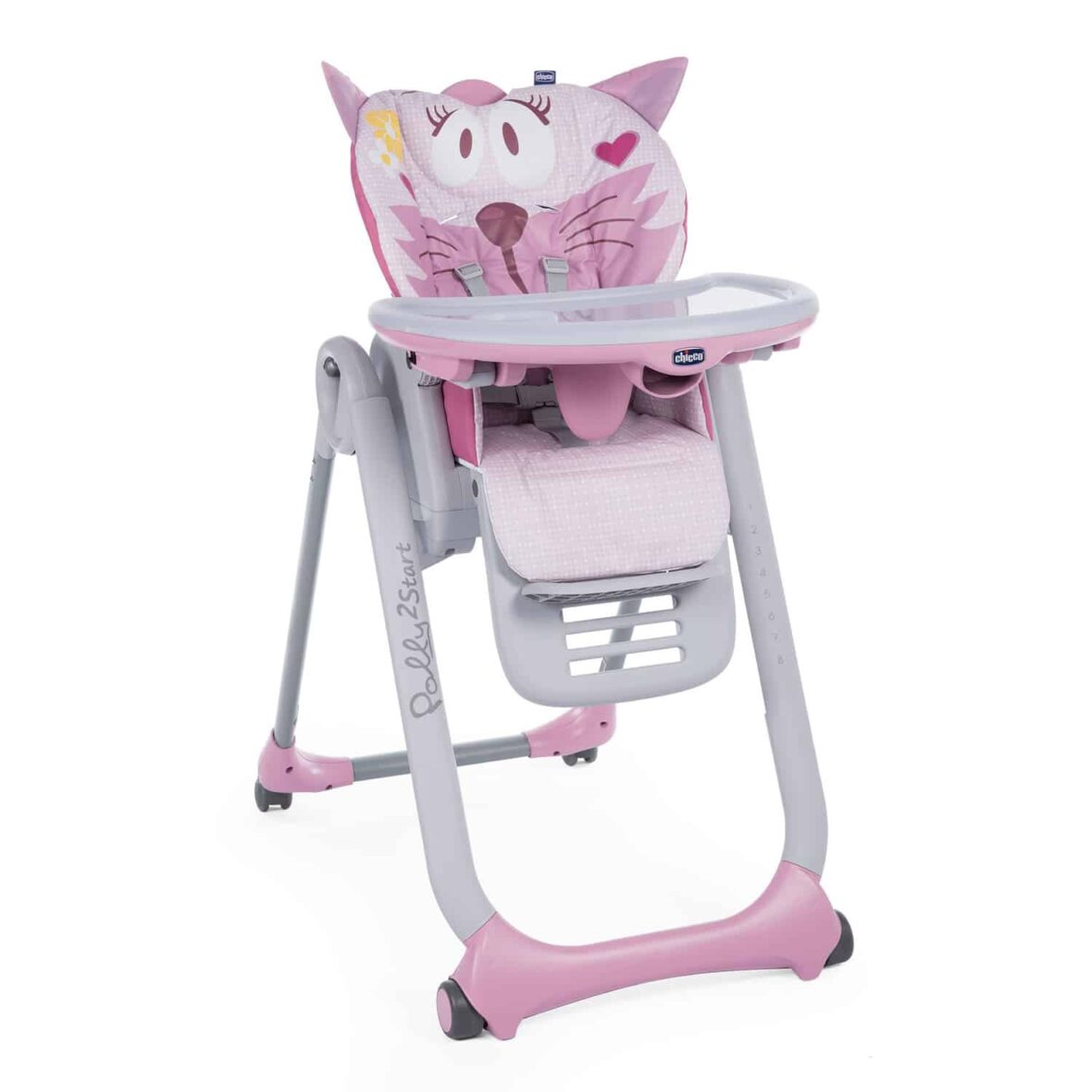 Chicco Chaise Polly 2 Start 4 roues Miss Pink