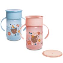 Suavinex Tasse d’apprentissage 360º Rose +12 mois 340ml prix Maroc | Bebemaman.ma