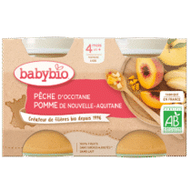 Retrouvez BabyBio Pêche Pomme d’Aquitaine 4mois+ aux meilleurs prix sur Bebemaman.ma . Livraison partout au Maroc.