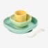 Retrouvez Beaba Set vaisselle 4 pièces silicone - Jaune chez Bebemaman. Livraison à domicile partout au Maroc.