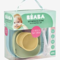 bebemaman-set-vaisselle-4-pieces-silicone-beaba-jaune-3