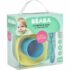 Beaba Set vaisselle 4 pièces silicone - Bleu prix Maroc | Bebemaman.ma