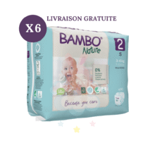 Retrouvez Bambo Nature Pack x6 Couches Écologiques T2 | 3-6 kg | 180 couches aux meilleurs prix sur bebemaman.ma. Livraison partout au Maroc.