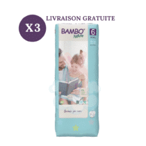 Retrouvez Bambo Nature Pack x3 Couches Écologiques T6 | +16 kg | 120 couches couches aux meilleurs prix sur bebemaman.ma. Livraison partout au Maroc.