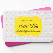 Retrouvez Bebemaman Chèque Cadeau 1000 Dhs aux meilleurs prix sur Bebemaman.ma . Livraison à domicile partout au Maroc. Paiement à la livraison.