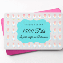 Retrouvez Bebemaman Chèque Cadeau 1500 Dhs aux meilleurs prix sur Bebemaman.ma . Livraison à domicile partout au Maroc. Paiement à la livraison.