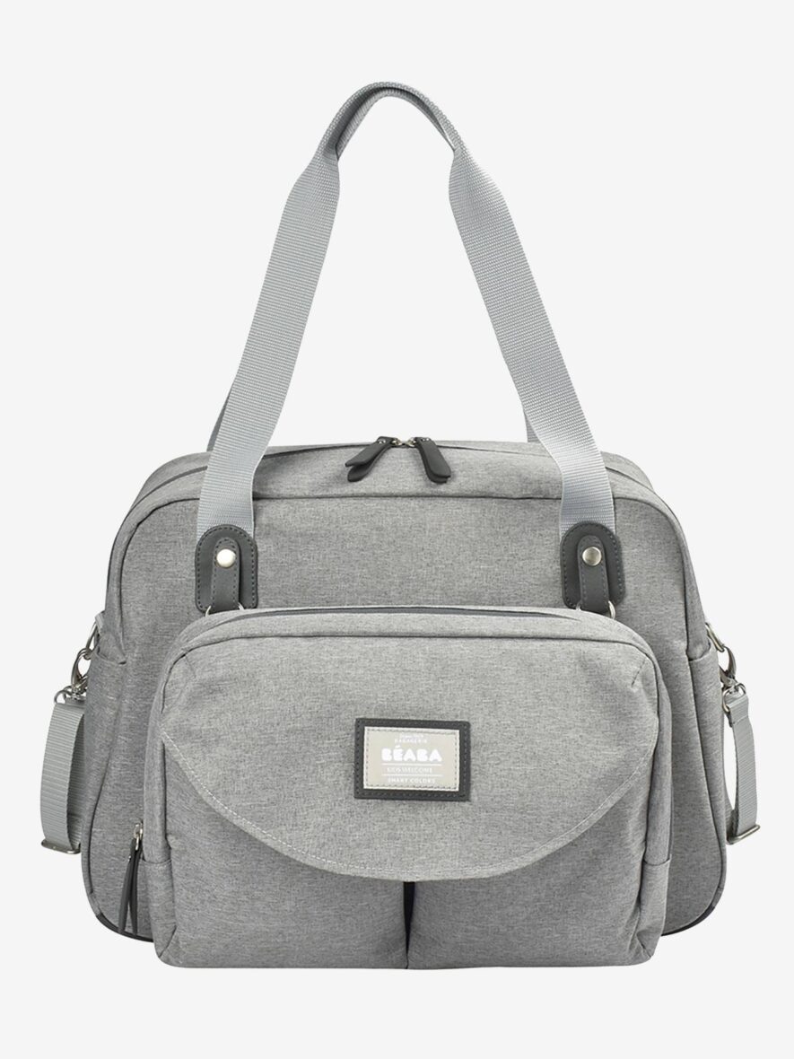 Bebemaman-Beaba-Sac à langer Genève II Gris-1