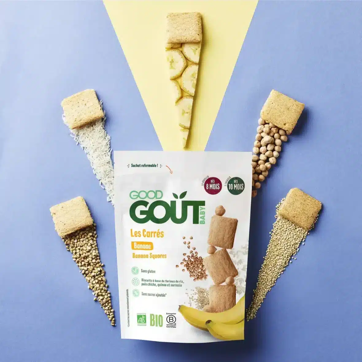 Good Goût Biscuits carrés à la banane 50g 8m+ – 2 – bebemaman