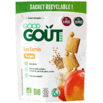 Retrouvez Good Goût Biscuits carrés à la mangue 50g - dès 8 mois aux meilleurs prix sur Bebemaman.ma . Livraison à domicile partout au Maroc.