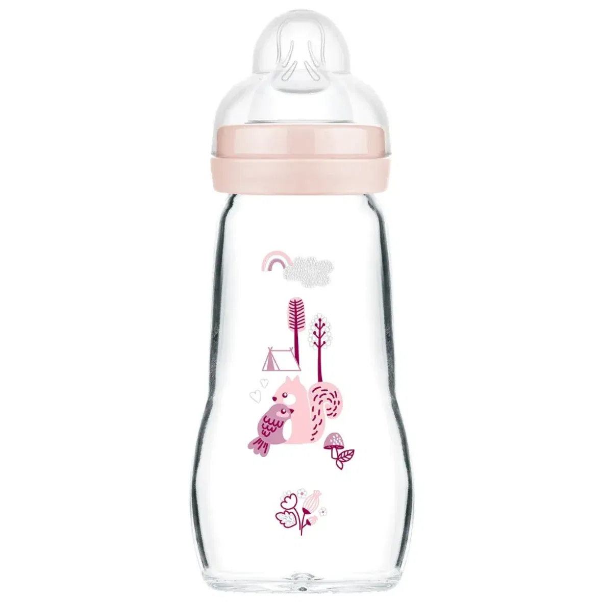 Mam Biberon en verre Feel Good 260ml Rose