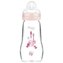 Mam Biberon en verre Feel Good 260ml Rose