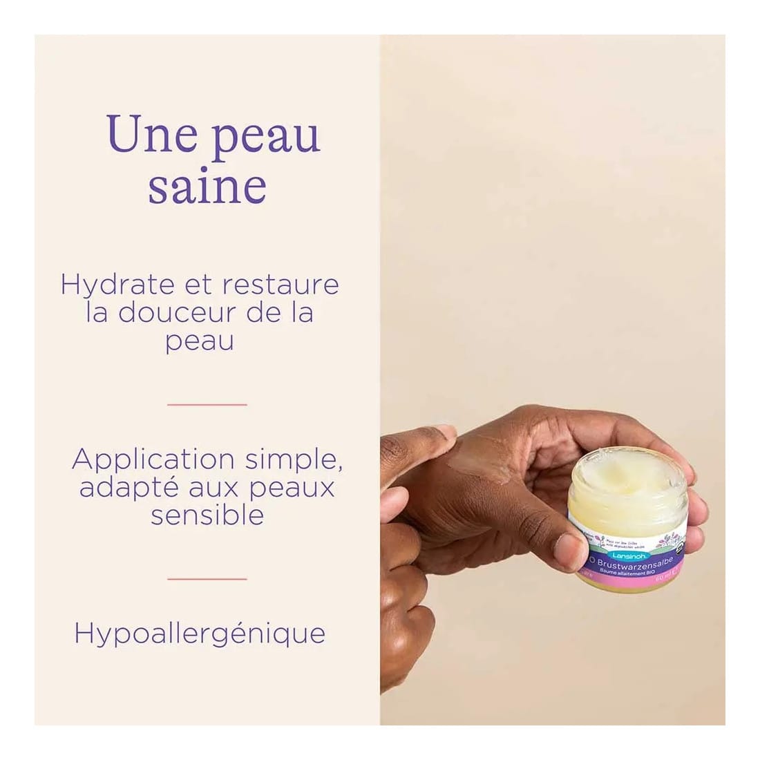 Lansinoh Baume d’allaitement Bio 60ml -2- bebemaman