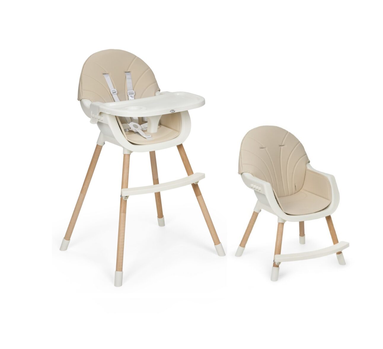 MS Mika chaise haute 2en1 Beige