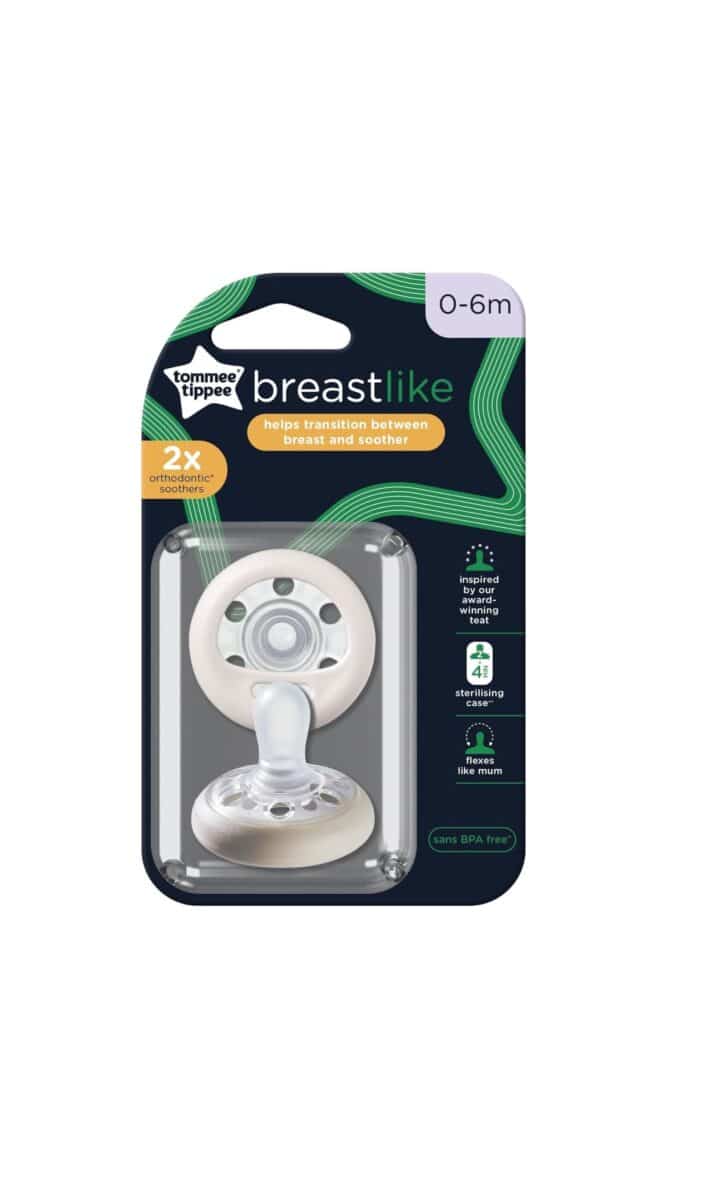 Tommee Tippee Lot de 2 sucettes closer to nature forme naturelle 0-6 mois