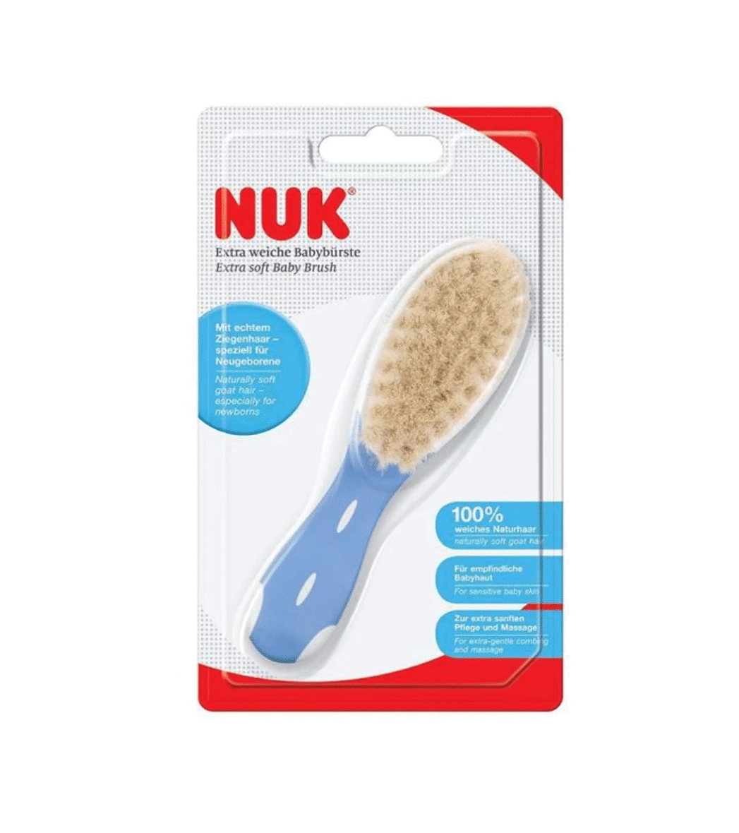 Nuk Brosse à poils naturels Bleu