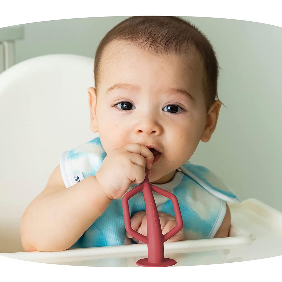 Tiny Twinkle Brosse à dent en Silicone 6M+ – Rose & Bordeaux 7