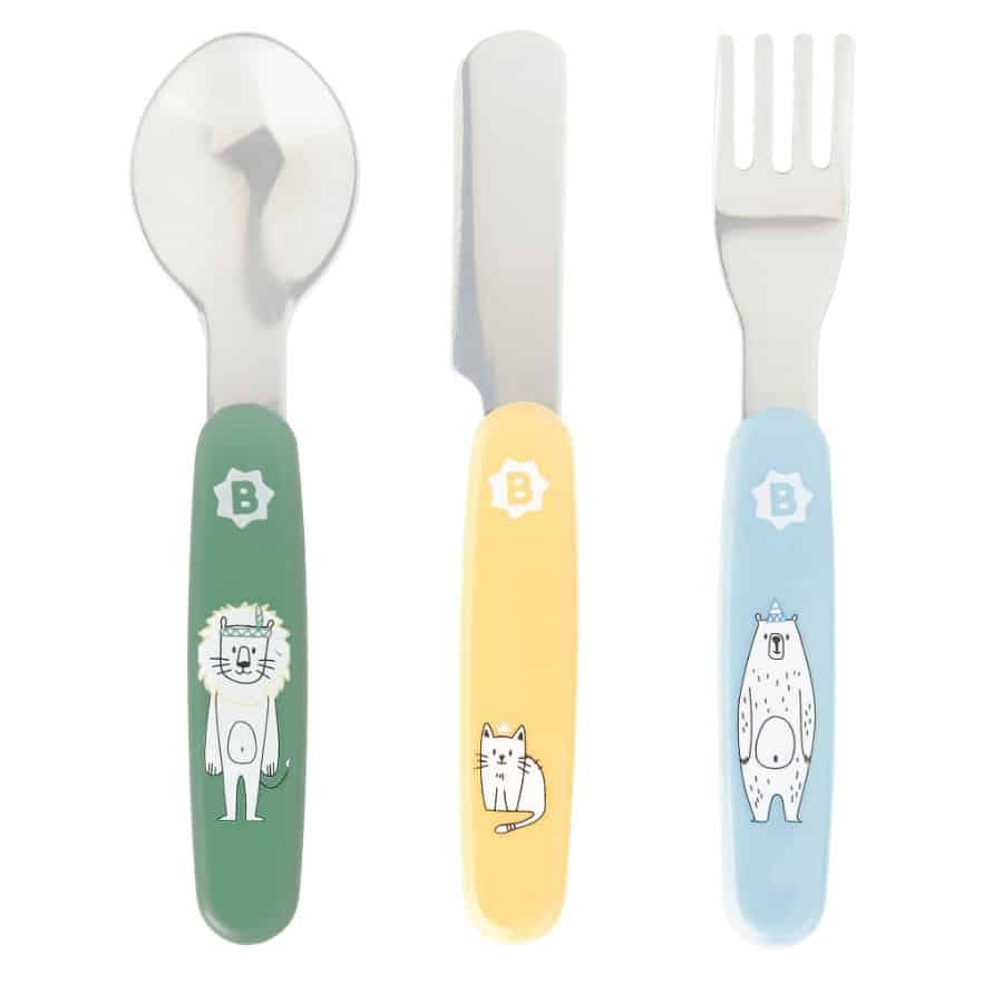 Badabulle Couverts enfant inox lot de 3