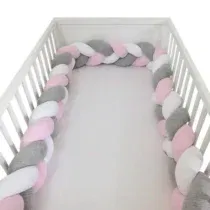 Retrouvez Bebemaman Tour De Lit Tressé Rose/Gris/Blanc aux meilleurs prix sur Bebemaman.ma . Livraison à domicile partout au Maroc.