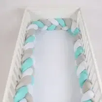 Retrouvez Bebemaman Tour De Lit Tressé Vert Eau/Gris/Blanc aux meilleurs prix sur Bebemaman.ma . Livraison à domicile partout au Maroc.