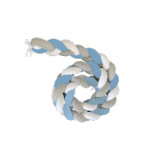 Bebemaman Tour De Lit Tressé Bleu/Gris/Blanc 2 - bebemaman.ma