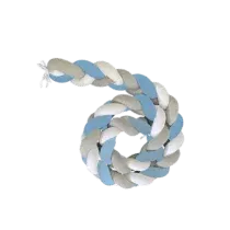 Bebemaman Tour De Lit Tressé Bleu/Gris/Blanc 2 - bebemaman.ma