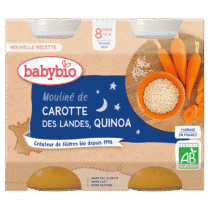Retrouvez Babybio Bonne Nuit Mouliné Carotte et Quinoa 8mois+ aux meilleurs prix sur Bebemaman.ma . Livraison partout au Maroc.