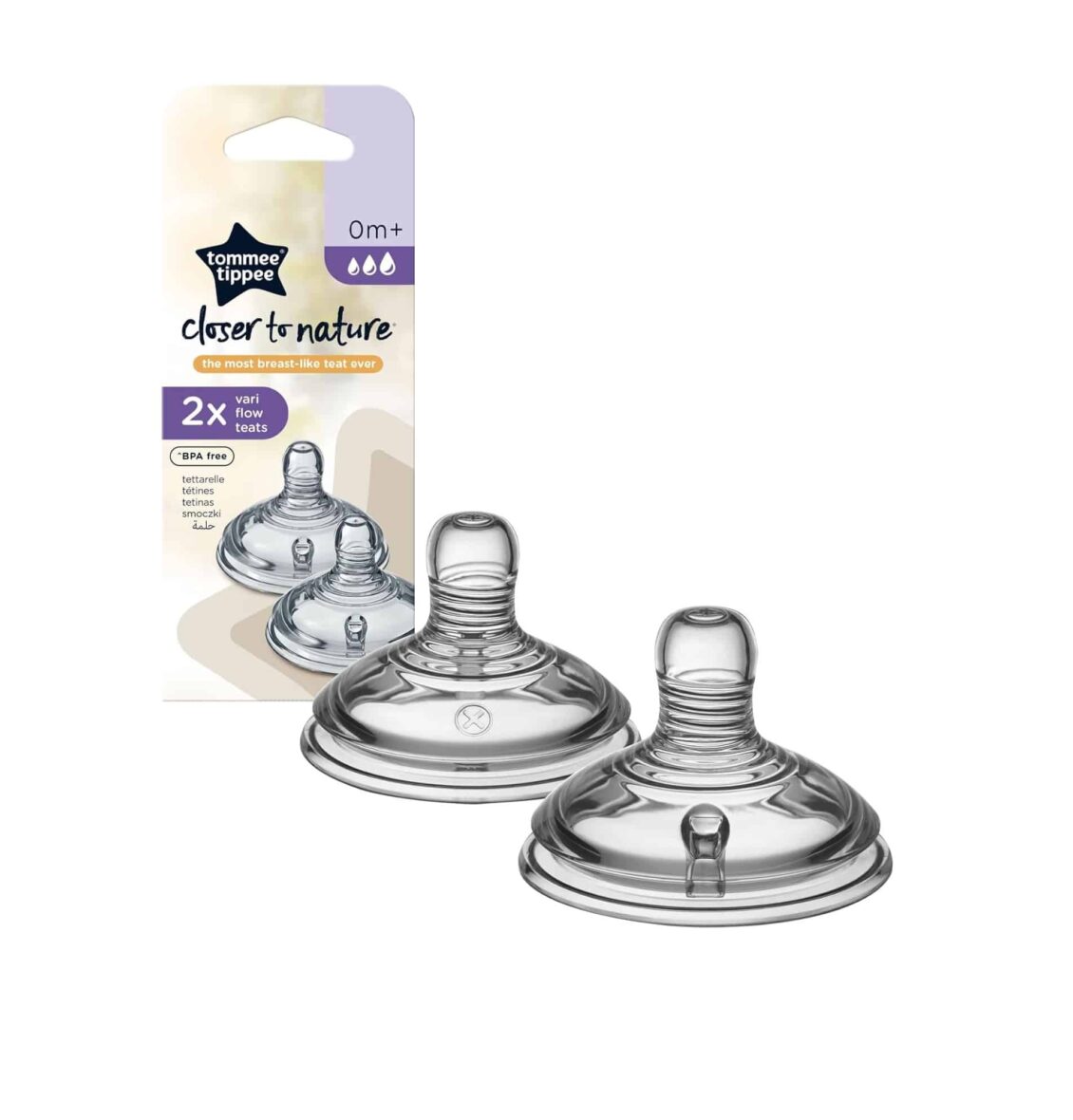 Bebemaman-Tommee Tippee Tétine Close to nature 0m+ Débit variable