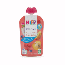 Hipp Bio 100% Fruits Pommes Pêches Fruits des Bois dès 4/6 Mois