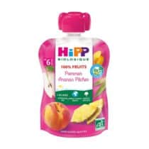 Hipp Bio 100% Fruits Gourde Pommes Ananas Pêches +6m 90g