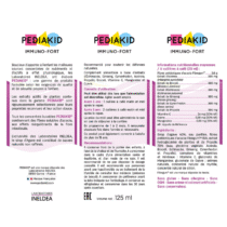 Retrouvez PEDIAKID Immuno-Fort Défenses Naturelles goût myrtille 125ml aux meilleurs prix sur Bebemaman.ma . Livraison à domicile partout au Maroc.