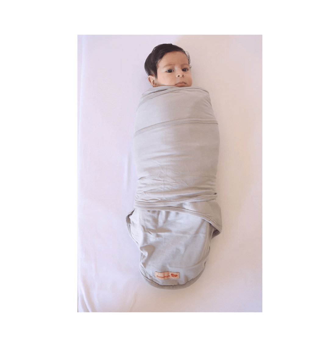 Couverture d’emmaillotage 0-6mois Gris