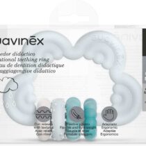 Soulagez la douleur de la poussée dentaire avec l'anneau de dentition didactique Suavinex. Disponible sur Bebemaman.ma pour bébés de plus de 6 mois
