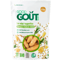 Retrouvez Good Goût Mini baguettes au Fromage et romarin 12m+ aux meilleurs prix sur Bebemaman.ma ! Livraison à domicile au Maroc. Paiement à la livraison.