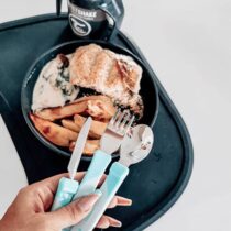 Twistshake Set de Couverts en Acier Inoxydable Bleu 12m+ prix Maroc | Bebemaman.ma