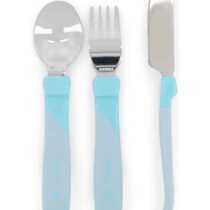Twistshake Set de Couverts en Acier Inoxydable Bleu 12m+ prix Maroc | Bebemaman.ma