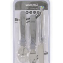 Twistshake Set de Couverts en Acier Inoxydable Gris 12m+ prix Maroc | Bebemaman.ma