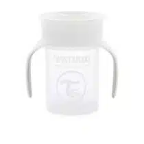 Twistshake Tasse d'entraînement 230ml Blanc Pastel prix Maroc | Bebemaman.ma