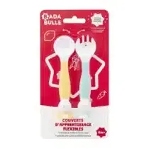 Retrouvez Badabulle Couverts d'apprentissage flexibles 6m+ aux meilleurs prix sur Bebemaman.ma . Livraison à domicile partout au Maroc.