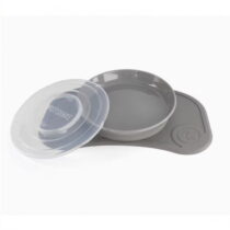 Twistshake Plateau Click-mat Mini & Assiette Gris prix Maroc | Bebemaman.ma